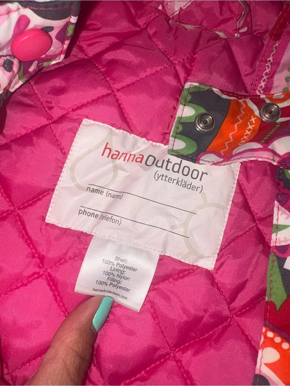 Hanna Andersson Size 80 US 18-24month Bunting Snowsuit Please read: Tag removed